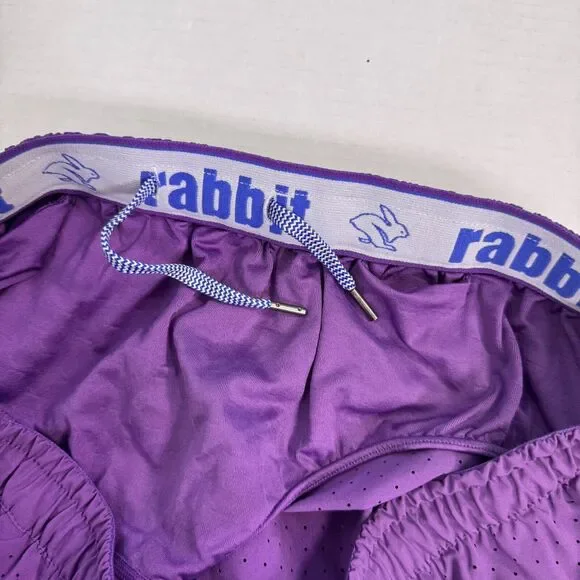 Rabbit Shorts Womens Extra Large Repeats 2 Inch Running Run Meadow Violet NEW XL - Picture 8 of 14
